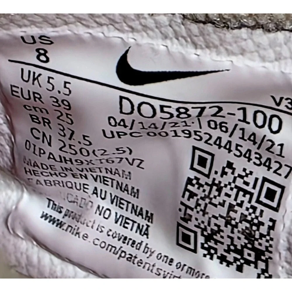 Nike Air Force 1 Shadow Womens Sneakers Size 8 White Yellow Black‎ Leather